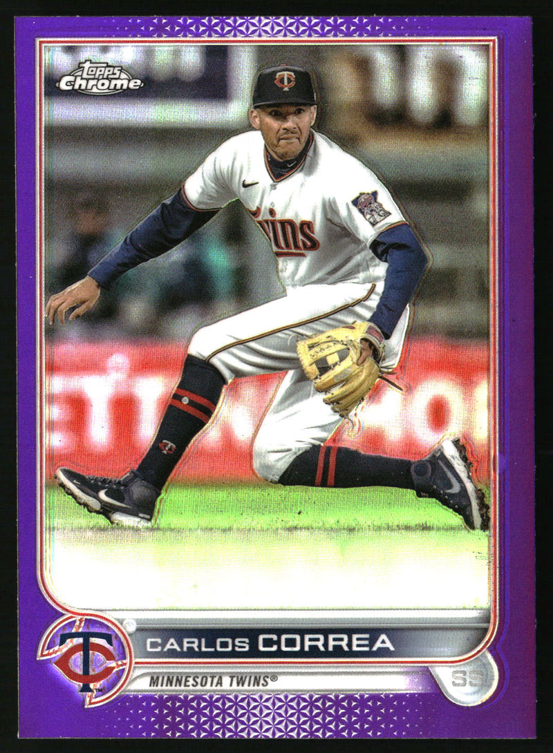 Carlos Correa #USC98 2022 Topps Chrome Update Purple Refractor
