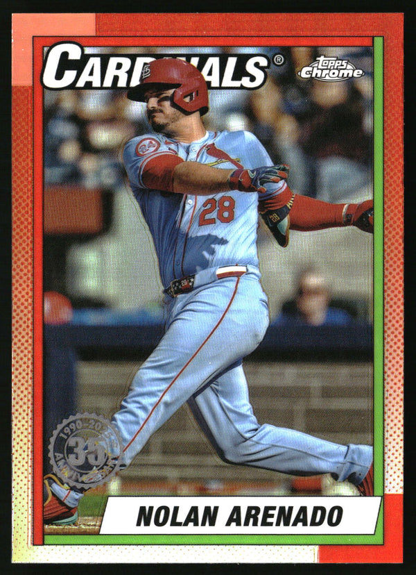 Nolan Arenado #90CB-19 2025 Topps Chrome 1990 Topps Baseball 35th Anniversary