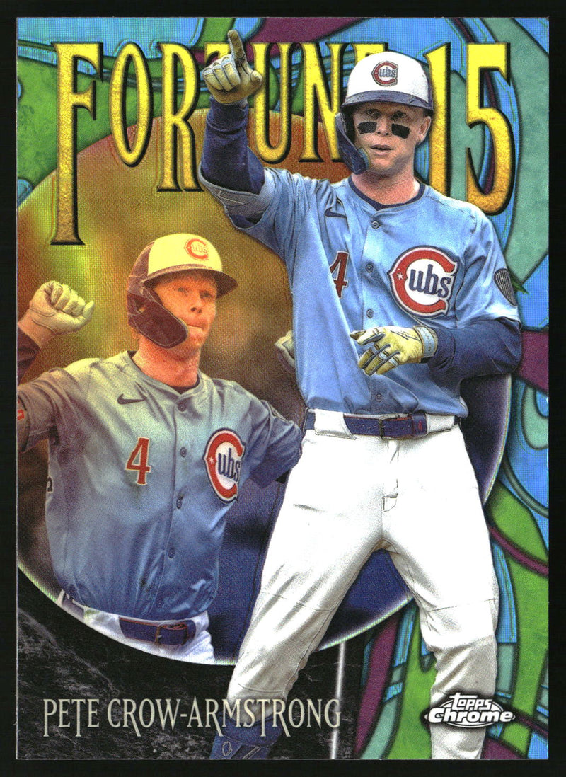 Pete Crow-Armstrong #F15-10 2025 Topps Chrome Update Fortune 15