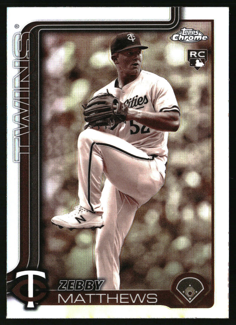 Zebby Matthews #277 2025 Topps Chrome Sepia Refractors