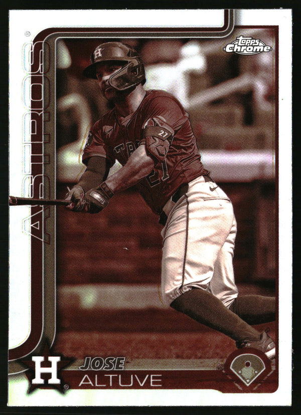 Jose Altuve #77 2025 Topps Chrome Sepia Refractors