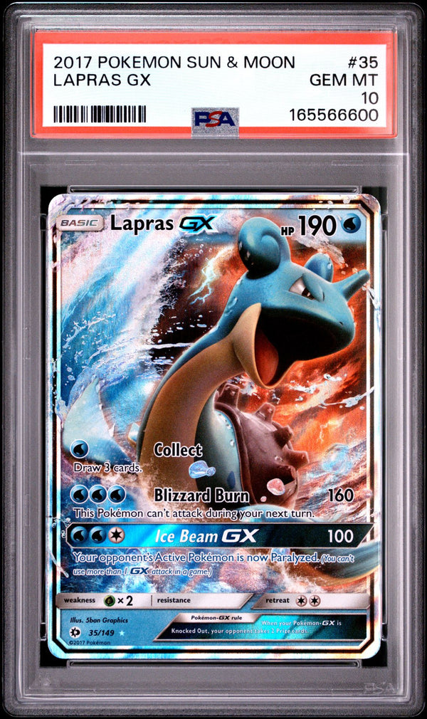 Lapras Gx #35 2017 Pokemon Sun & Moon PSA 10