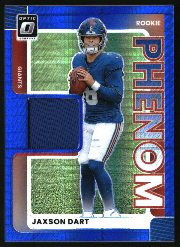 Jaxson Dart #RPBH-JCW 2025 Donruss Optic Rookie Phenoms Blue Hyper