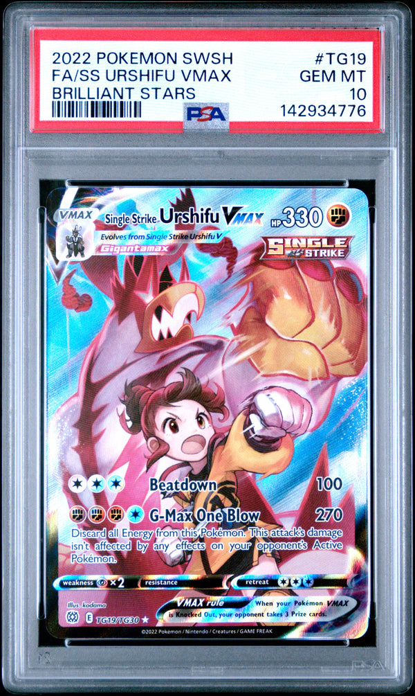 Single Strike Urshifu Vmax #TG19 2022 Pokemon Brilliant Stars PSA 10