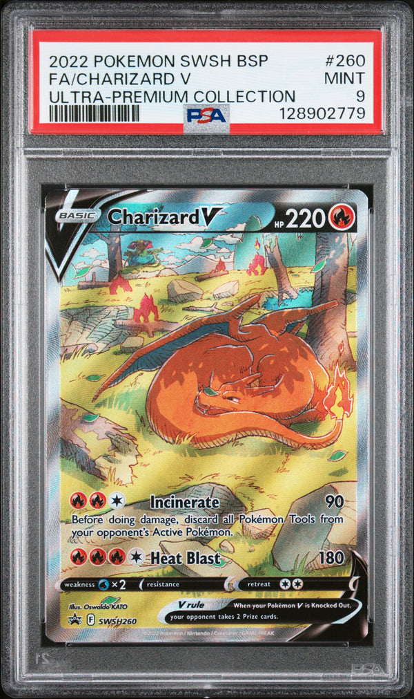 Charizard V #260 2022 Pokemon Swsh Black Star Promo PSA 9
