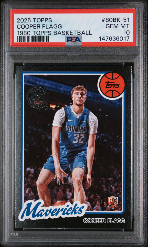 Cooper Flagg #80BK-51 2025 Topps 1980-81 Topps Basketball PSA 10