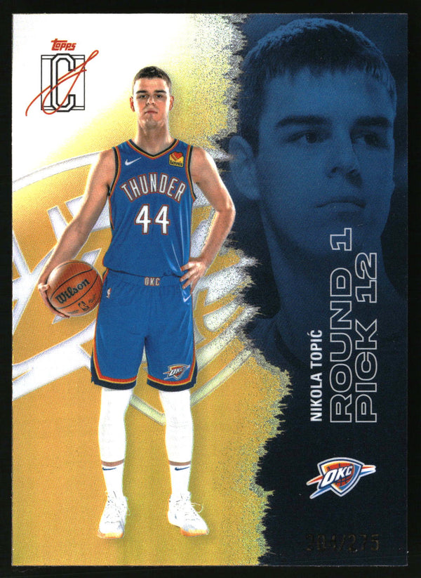 Nikola Topić 2025-26 Topps Signature Class #47 Chrome Yellow Refractors /275