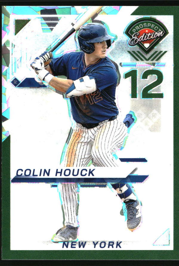 Colin Houck 2025 Panini Prospect Edition #36 Holo Prospect Ticket Green Ice SN