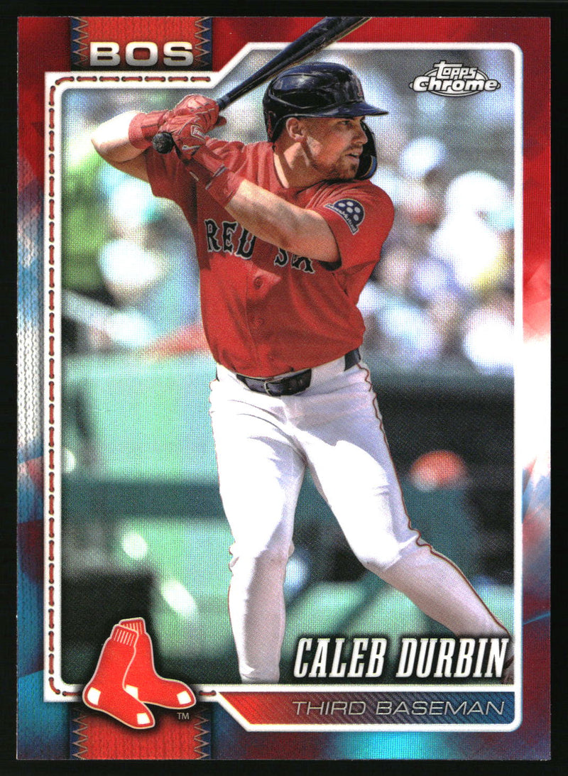 Caleb Durbin #209 2026 Topps Chrome Red White and Blue Refractors
