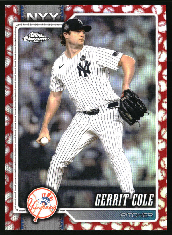 Gerrit Cole #191 2026 Topps Chrome Baseball Seams Refractors