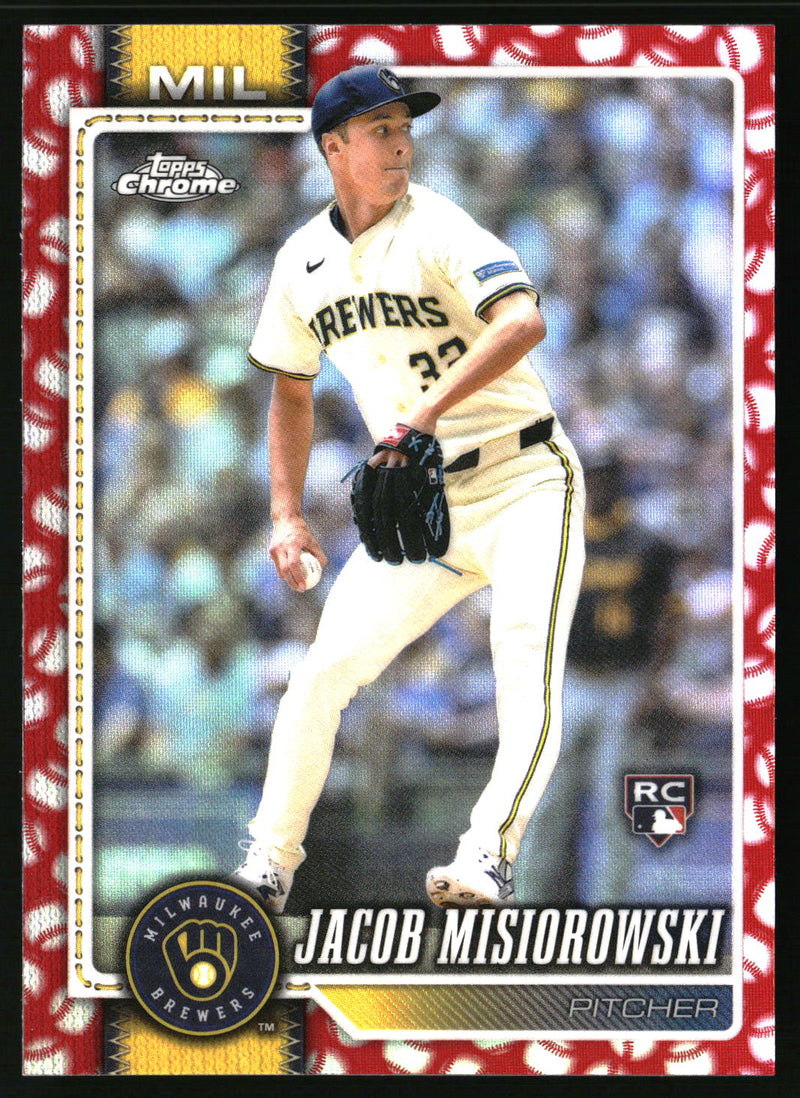 Jacob Misiorowski #196 2026 Topps Chrome Baseball Seams Refractors