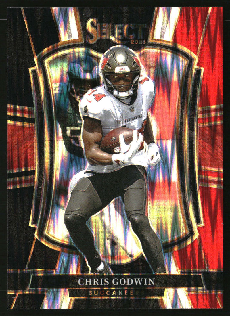 Chris Godwin 2025 Panini Select #139 Black and Red Prizm Shock
