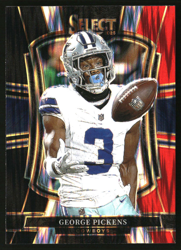 George Pickens 2025 Panini Select #197 Black and Red Prizm Shock
