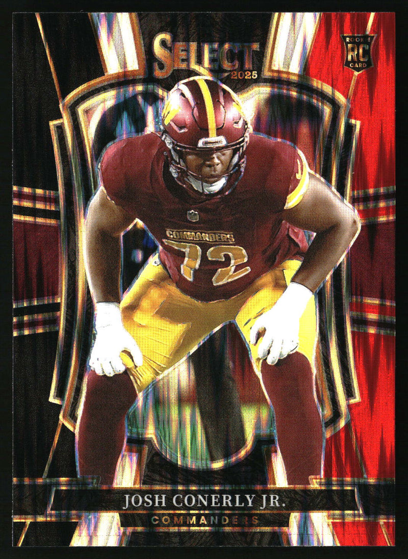 Josh Conerly Jr. 2025 Panini Select #187 Black and Red Prizm Shock