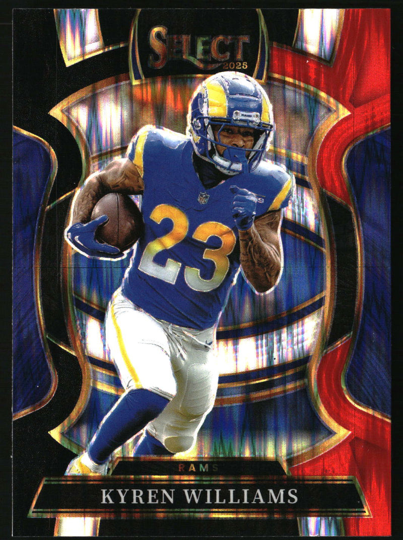 Kyren Williams 2025 Panini Select #19 Black and Red Prizm Shock