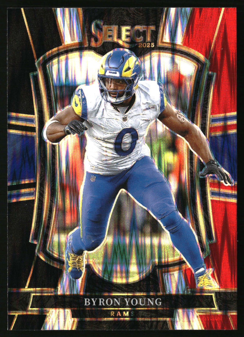 Byron Young 2025 Panini Select #121 Black and Red Prizm Shock