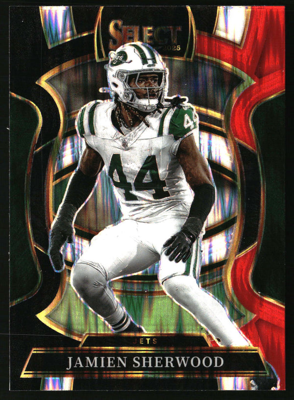 Jamien Sherwood 2025 Panini Select #77 Black and Red Prizm Shock