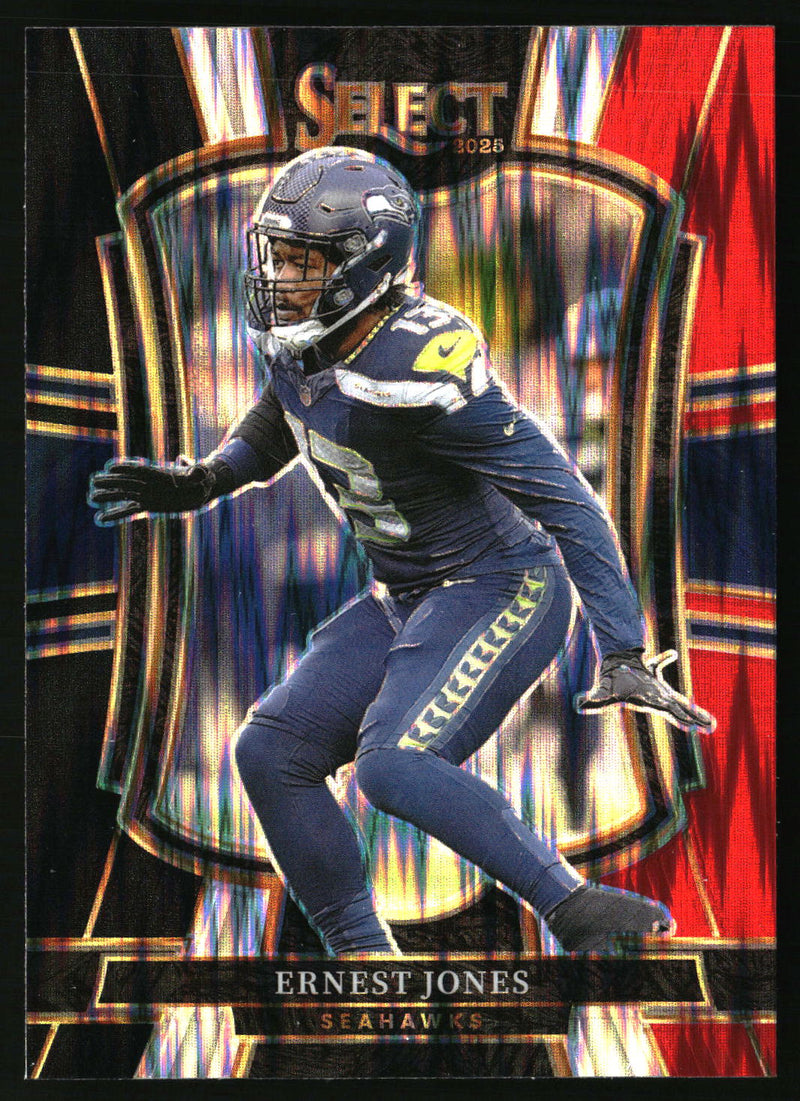 Ernest Jones 2025 Panini Select #113 Black and Red Prizm Shock