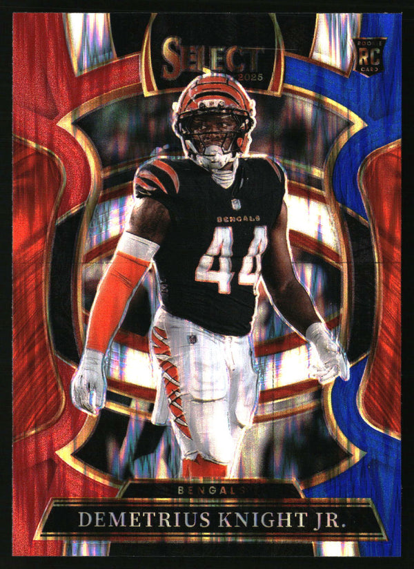 Demetrius Knight Jr. 2025 Panini Select #58 Red and Blue Prizm Shock Rookie