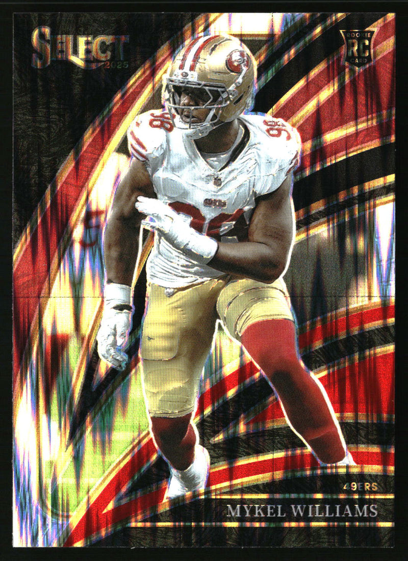 Mykel Williams 2025 Panini Select #217 Black and Red Prizm Shock