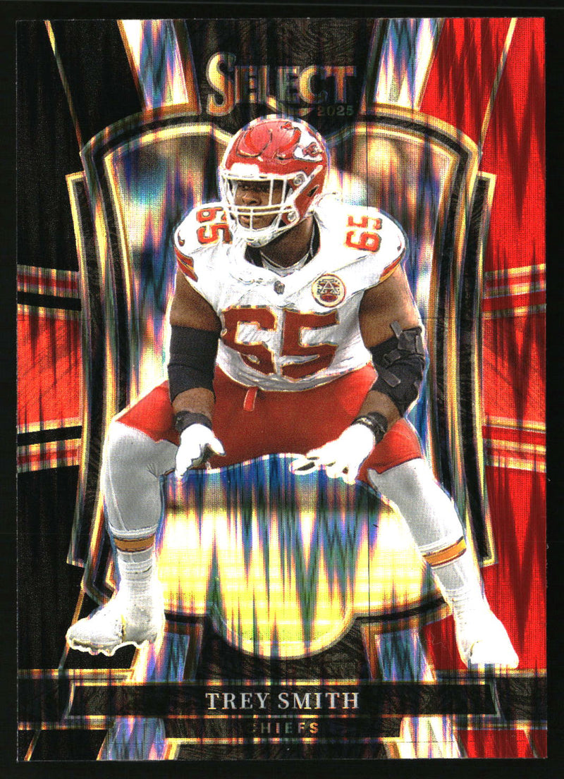 Trey Smith 2025 Panini Select #109 Black and Red Prizm Shock