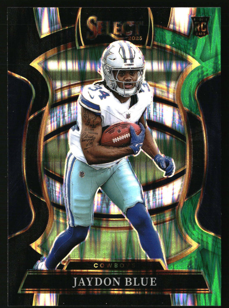 Jaydon Blue 2025 Panini Select #96 Black and Green Prizm Shock RC