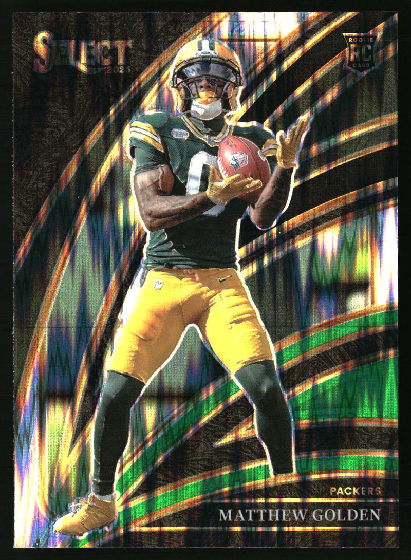 Matthew Golden 2025 Panini Select #267 Black and Green Prizm Shock