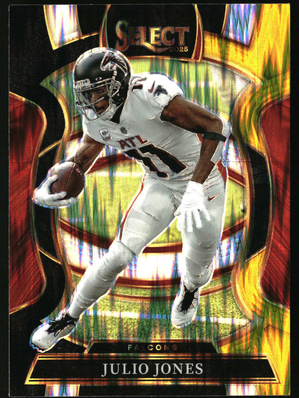 Julio Jones 2025 Panini Select #49 Black and Gold Prizm Shock