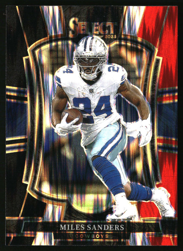 Miles Sanders 2025 Panini Select #198 Black and Red Prizm Shock