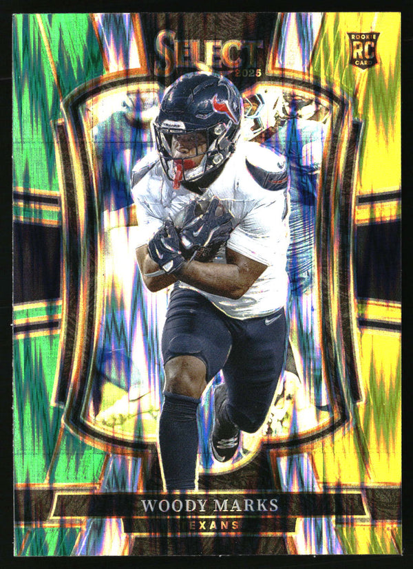 Woody Marks 2025 Panini Select #135 Green and Yellow Prizm Shock