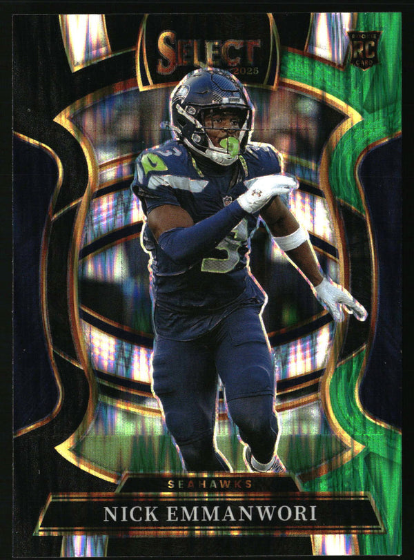 Nick Emmanwori 2025 Panini Select #15 Black and Green Prizm Shock RC