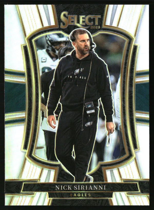 Nick Sirianni 2025 Panini Select #192 Silver Prizm