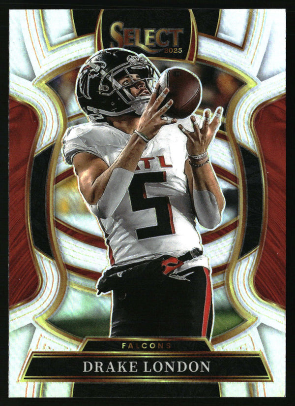 Drake London 2025 Panini Select #47 Silver Prizm