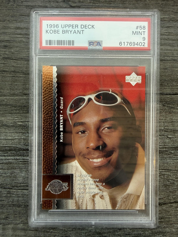 Kobe Bryant #58 1996 Upper Deck PSA 9