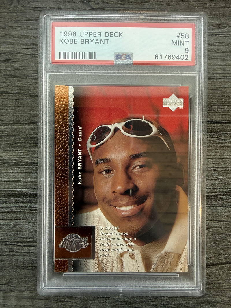 Kobe Bryant #58 1996 Upper Deck PSA 9