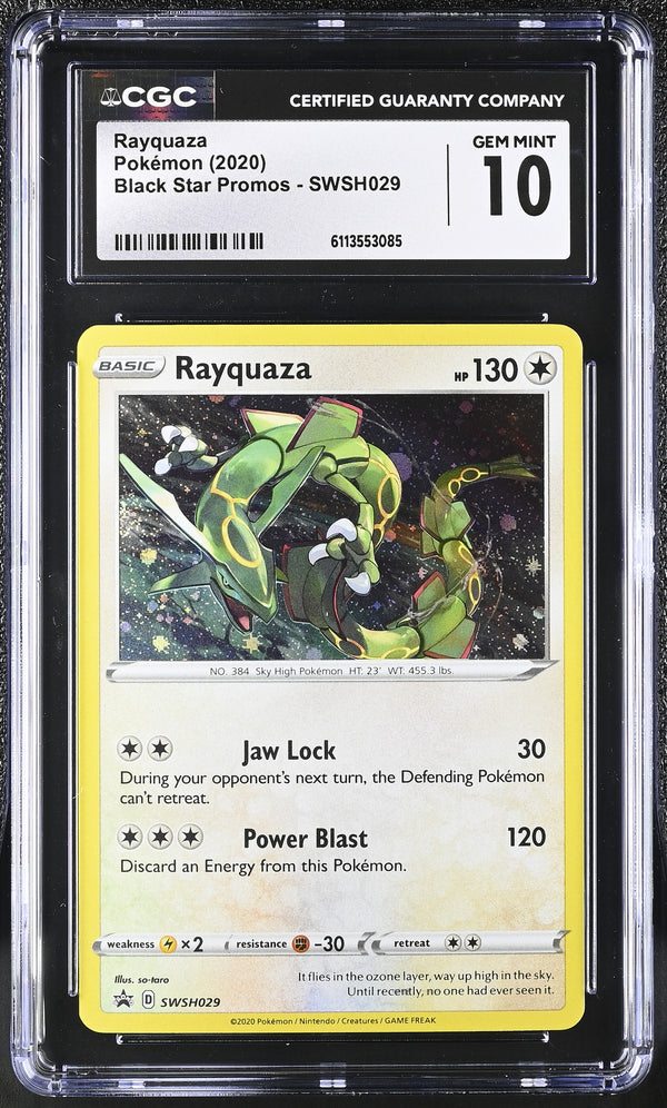 Rayquaza #SWSH029 2020 Black Star Promos CGC 10