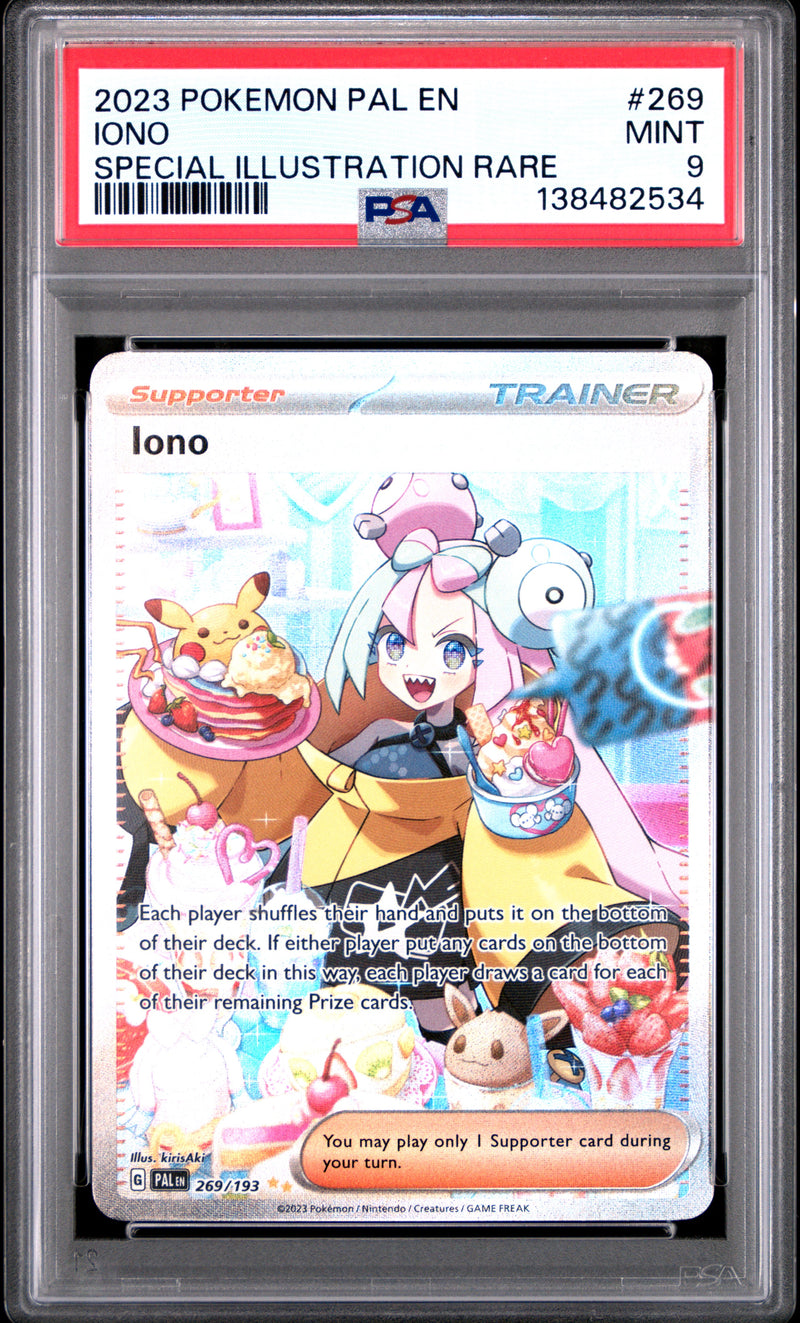 Iono #269 2023 Pokemon Pal En-Paldea Evolved PSA 9 Special Illustration Rare