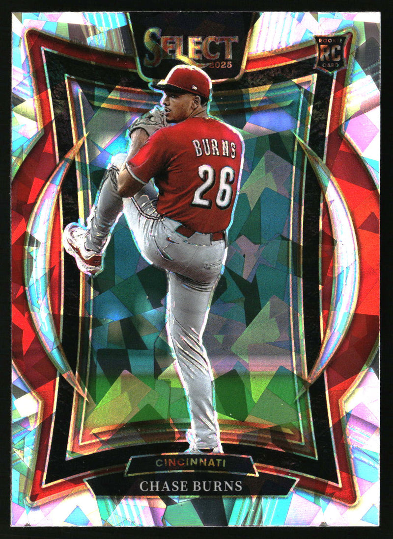 Chase Burns 2025 Panini Select #94 Ice Prizms