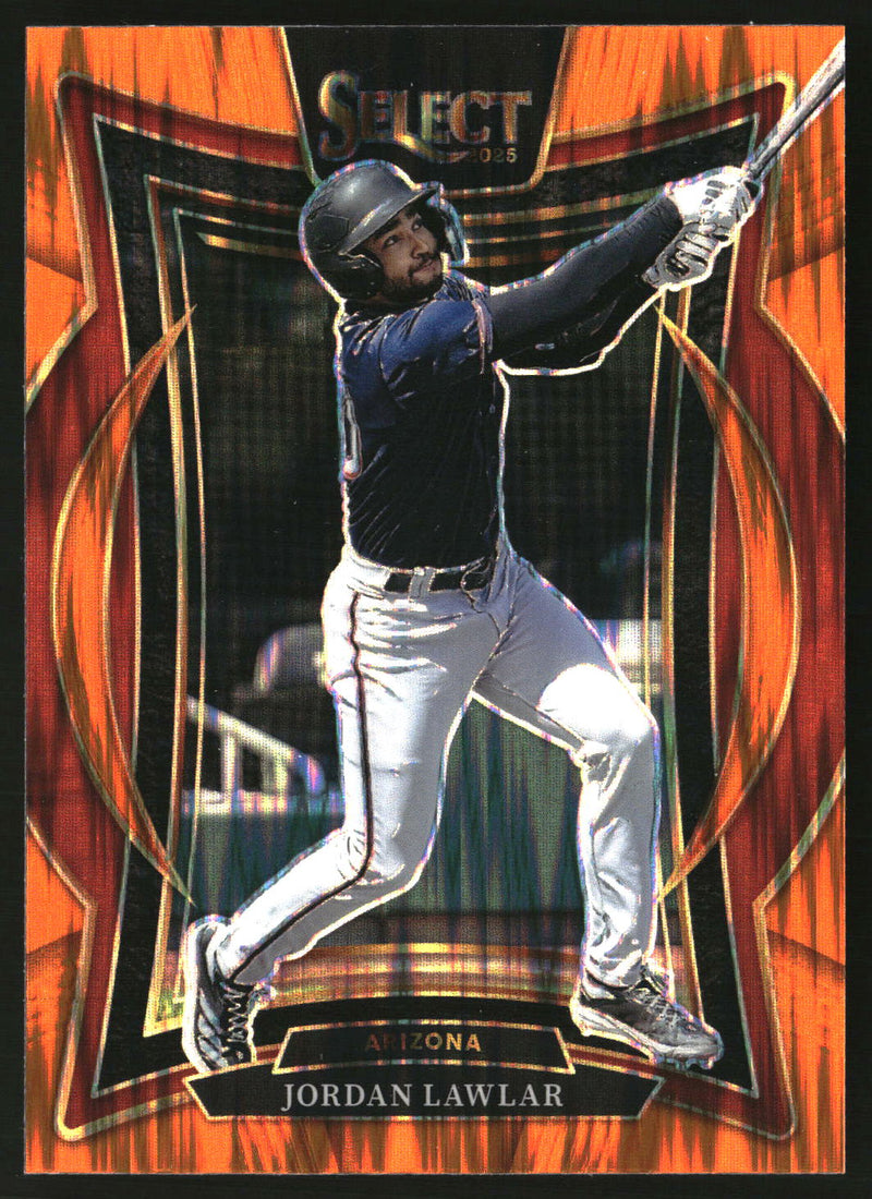 Jordan Lawlar 2025 Panini Select #62 Orange Flash Prizms