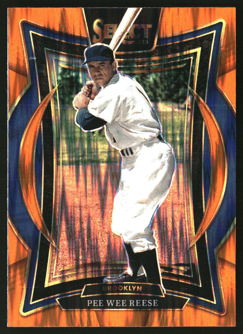Pee Wee Reese 2025 Panini Select #24 Orange Flash Prizms