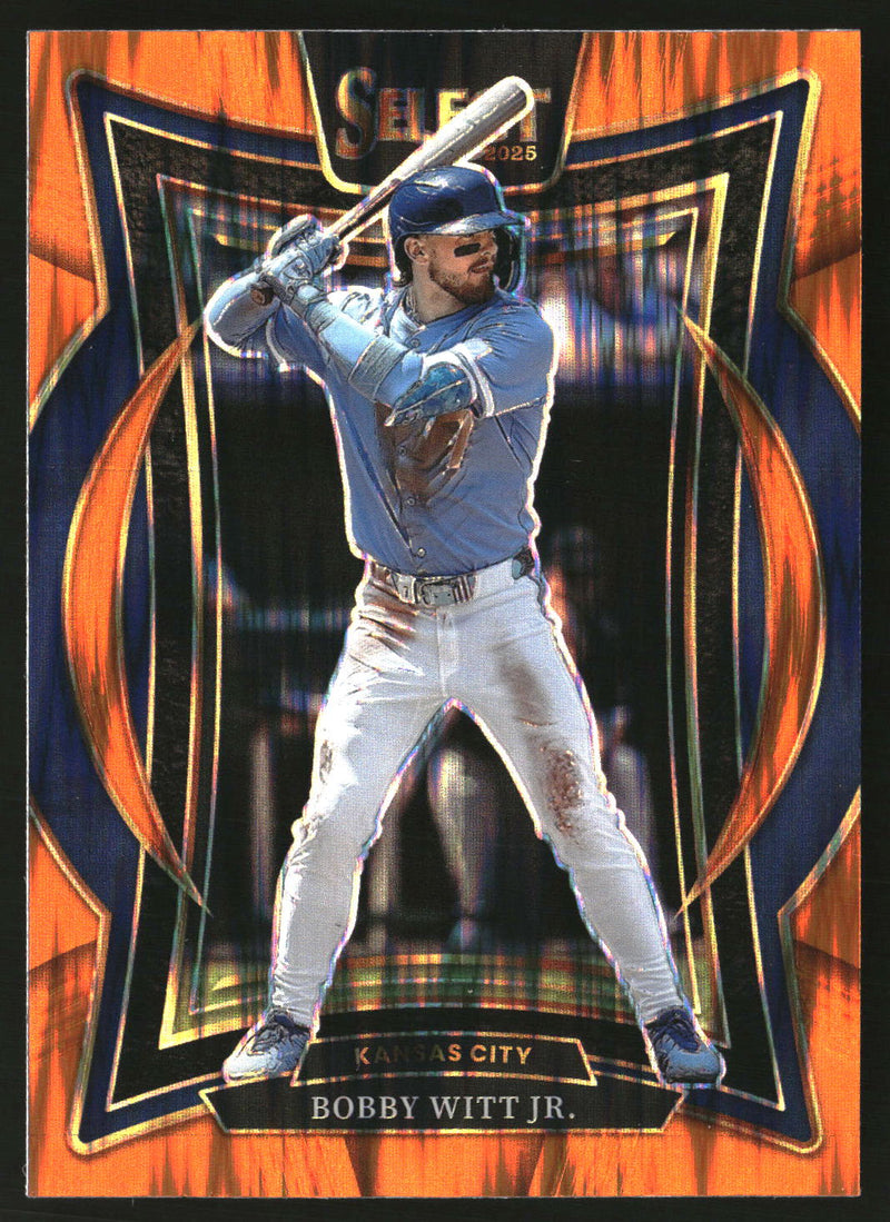 Bobby Witt Jr. 2025 Panini Select #82 Orange Flash Prizms