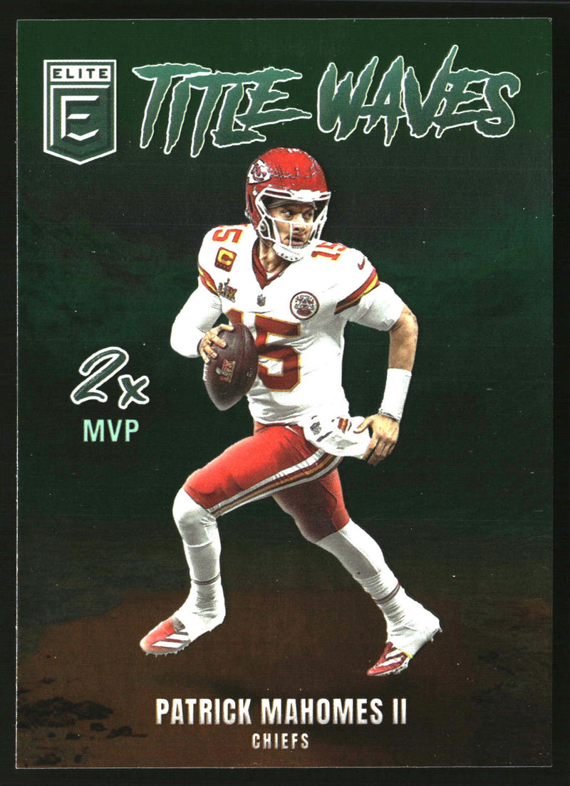 Patrick Mahomes II 2025 Donruss Elite #1 Title Waves Green