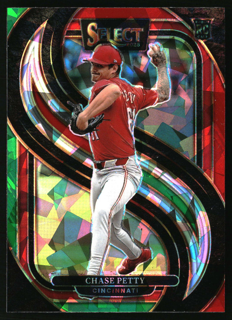 Chase Petty 2025 Panini Select #184 Red and Green Ice Prizms