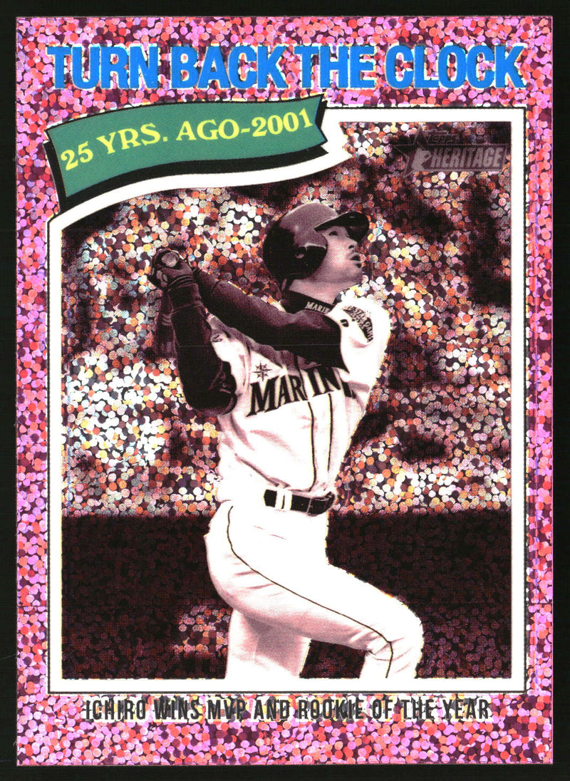 Ichiro 2026 Topps Heritage #337 Chrome Pink Sparkle Refractors