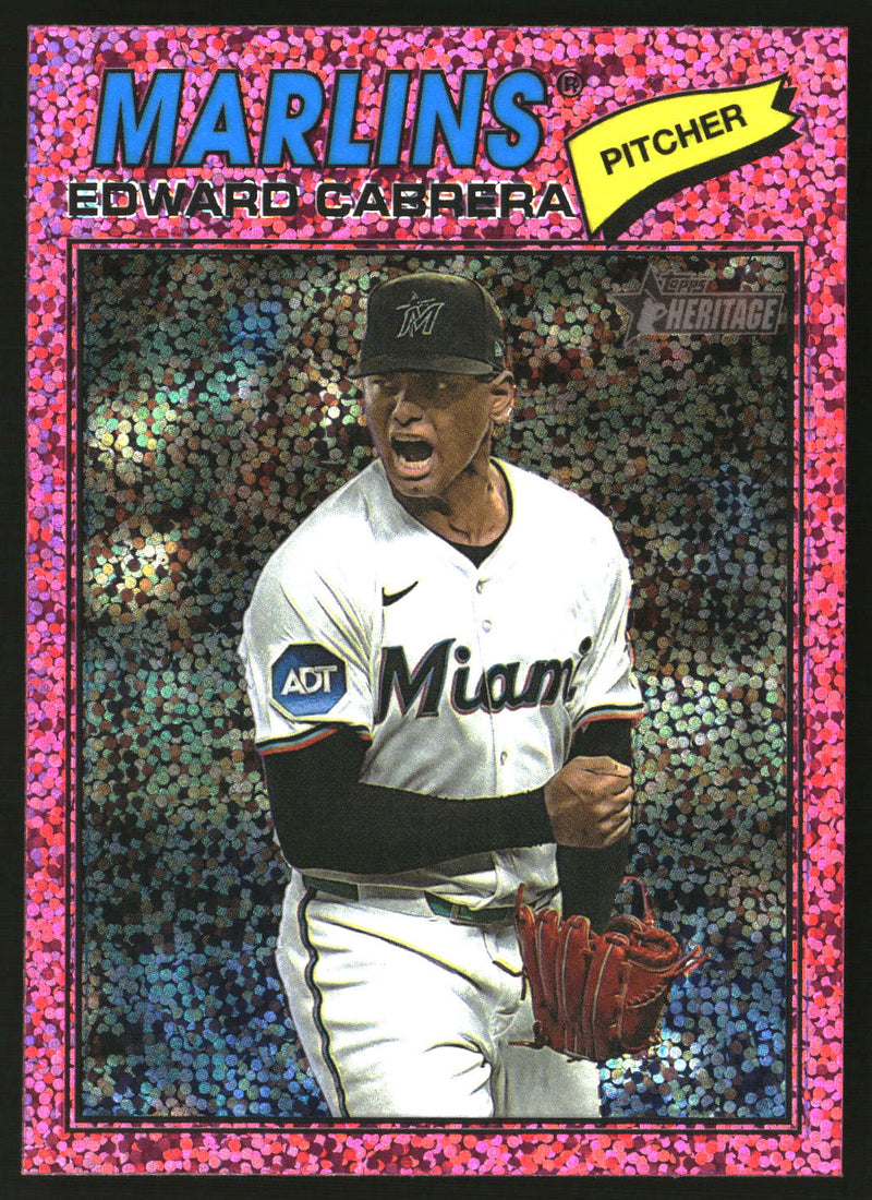 Edward Cabrera 2026 Topps Heritage #169 Chrome Pink Sparkle Refractors