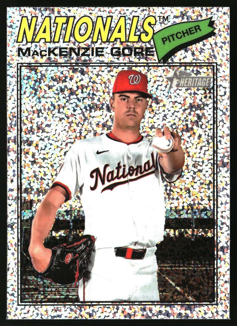 MacKenzie Gore 2026 Topps Heritage #294 Chrome Silver Sparkle Refractors