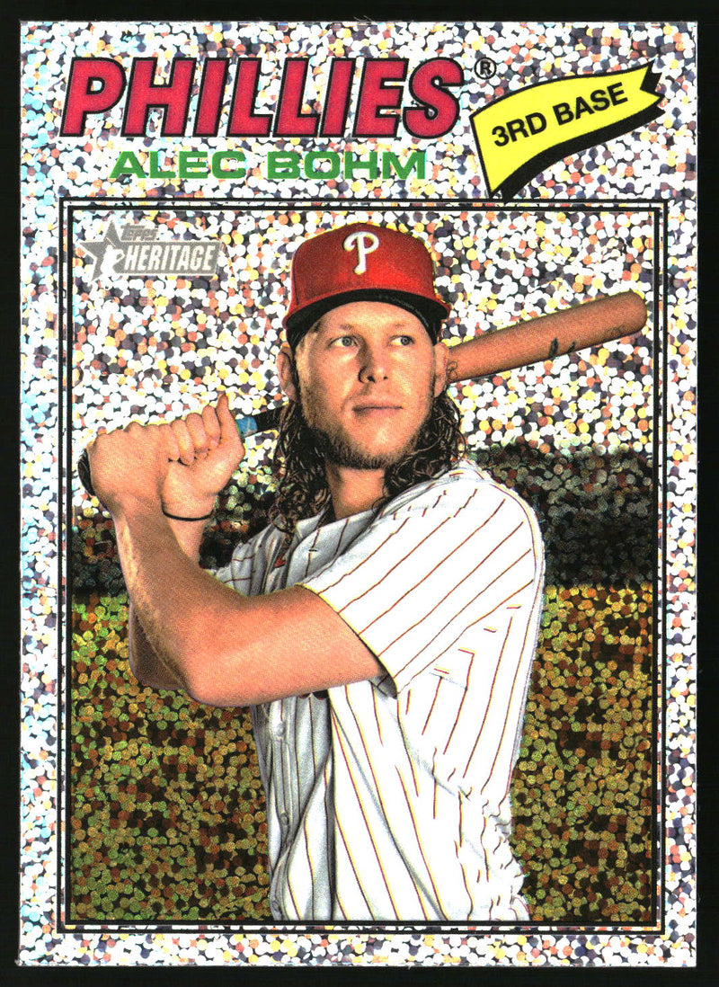 Alec Bohm 2026 Topps Heritage #81 Chrome Silver Sparkle Refractors