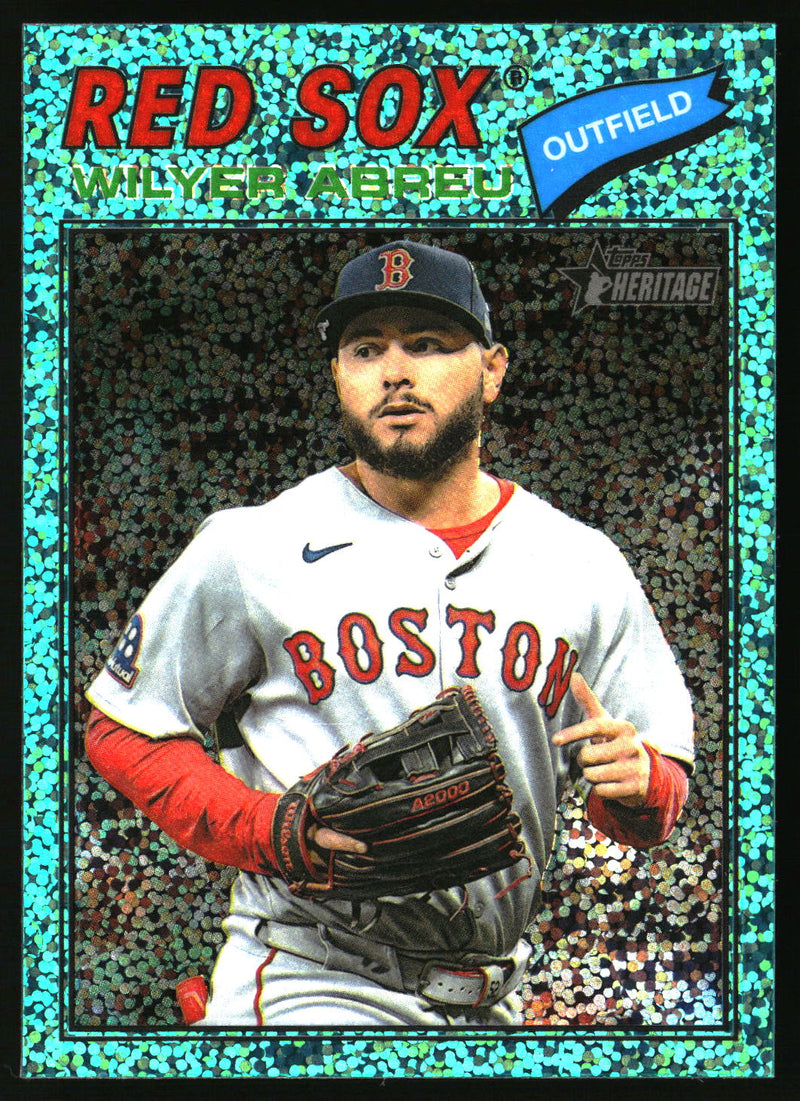 Wilyer Abreu 2026 Topps Heritage #362 Chrome Aqua Sparkle Refractors