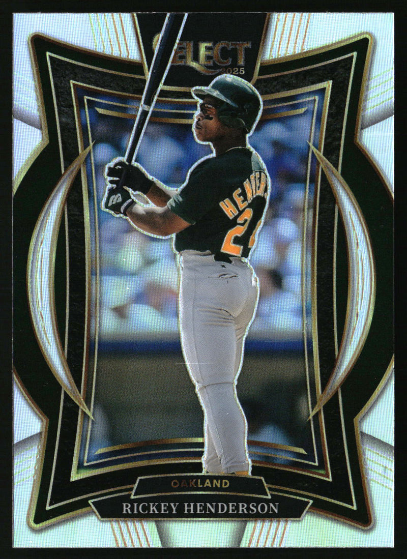 Rickey Henderson 2025 Panini Select #3 Silver Prizms