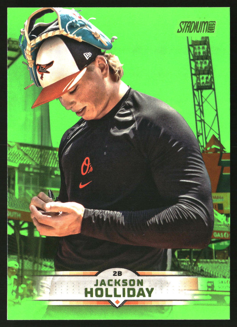 Jackson Holliday 2025 Stadium Club #73 Lime Green